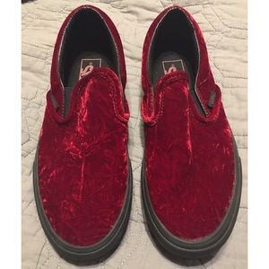 Vans Classic Slip-On Oxblood Velvet/Black